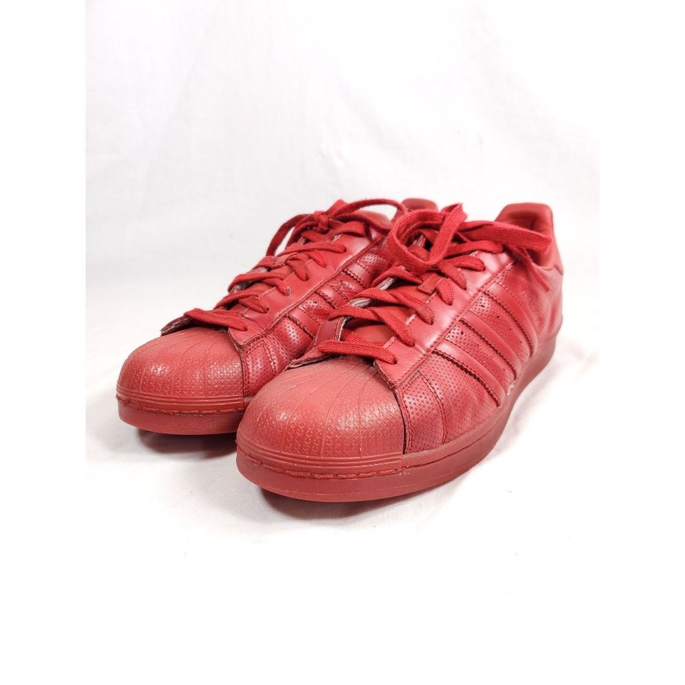 Adidas Mens Size 11.5 Superstar Adicolor S80326 Red Running Shoes Sneakers